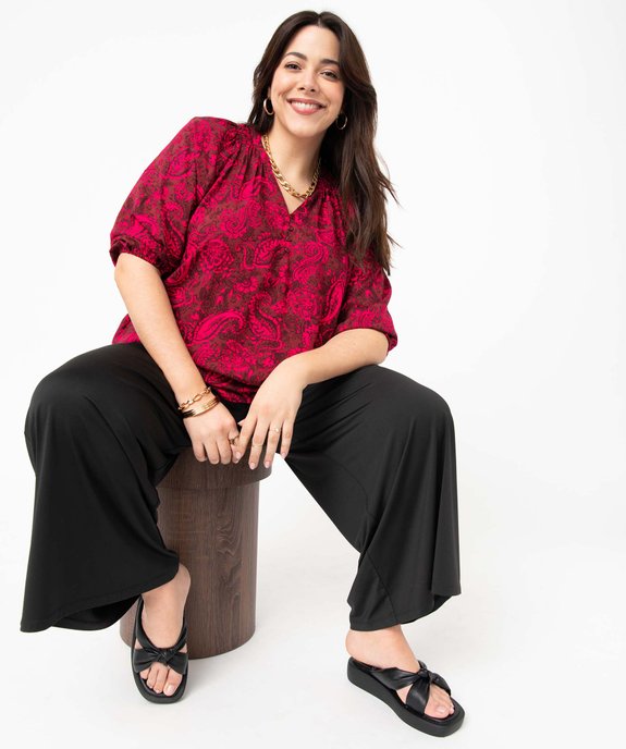 Pantalon femme grande taille ample et fluide vue5 - GEMO (G TAILLE) - GEMO