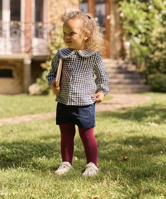 Ensemble 2 pièces short en velours + collant épais bébé fille - LuluCastagnette vue1 - LULUCASTAGNETTE - GEMO