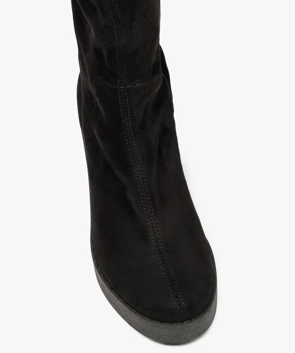 Bottes femme cuissardes à talon et semelle plateforme  vue5 - GEMO(URBAIN) - GEMO