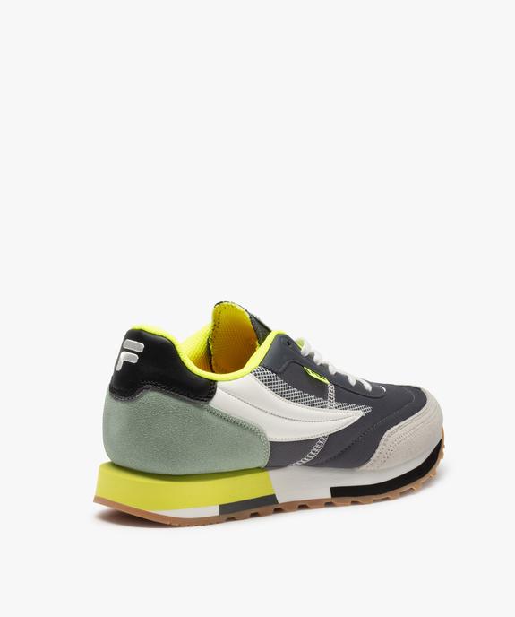 Baskets homme retro running détails fluo - Fila Retronique vue4 - FILA - GEMO