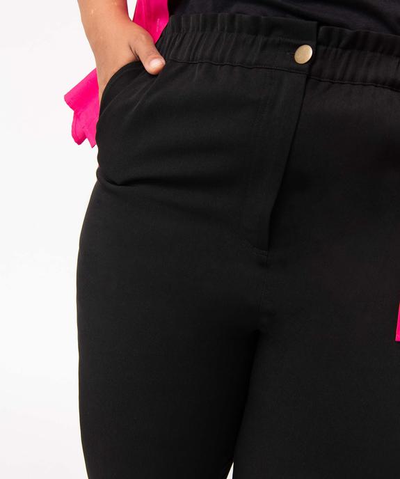 Pantalon femme grande taille en toile coupe large vue2 - GEMO (G TAILLE) - GEMO