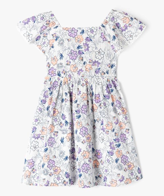 Robe manches courtes à motifs fleuris fille - LuluCastagnette vue2 - LULUCASTAGNETTE - GEMO
