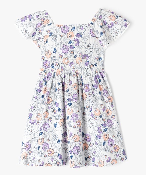Robe manches courtes à motifs fleuris fille - LuluCastagnette vue2 - LULUCASTAGNETTE - GEMO