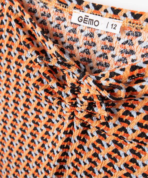 Blouse fille imprimée avec finitions smockées vue2 - GEMO (JUNIOR) - GEMO