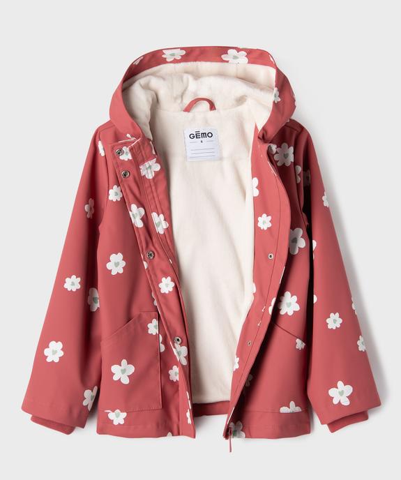 Imperméable à capuche et doublure chaude avec imprimé animé fille vue3 - GEMO (ENFANT) - GEMO