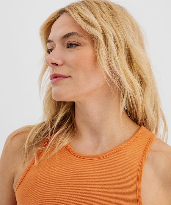 Débardeur lingerie en maille côtelée femme vue2 - GEMO(HOMWR FEM) - GEMO