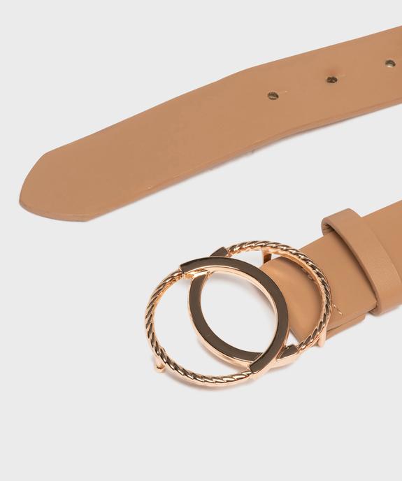 Ceinture en cuir imitation à double boucle bijou femme vue2 - GEMO (ACCESS) - GEMO