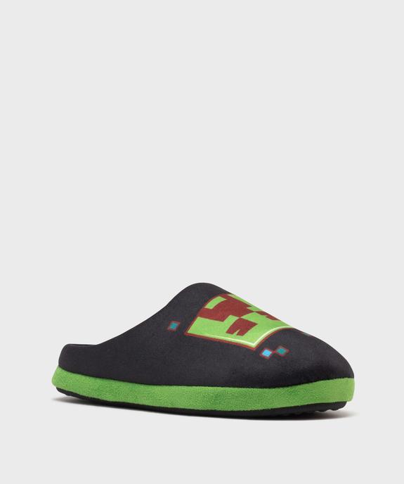 Chaussons mules en velours doux imprimés garçon - Minecraft vue2 - MINECRAFT - GEMO