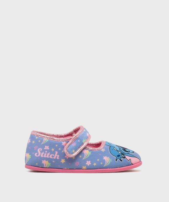 Chaussons babies à scratch en velours imprimé fille - Stitch vue1 - LILO & STITCH - GEMO
