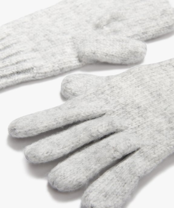 Gants en maille chinée douillette fille vue2 - GEMO (JUNIOR) - GEMO