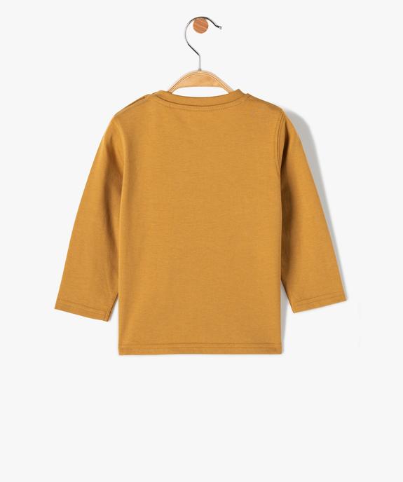 Tee-shirt bébé garçon à manches longues imprimé ourson - LuluCastagnette vue4 - LULUCASTAGNETTE - GEMO