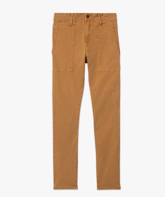 Pantalon femme en denim avec poches plaquées vue4 - GEMO(FEMME PAP) - GEMO