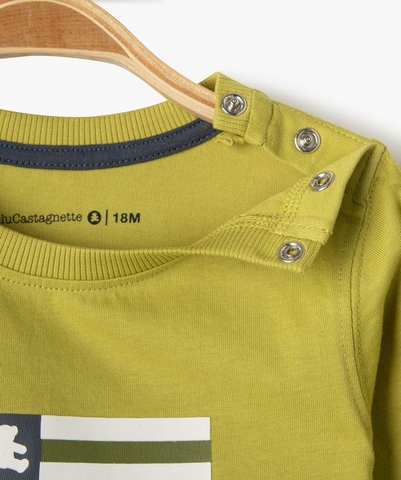 Tee-shirt manches longues en coton imprimé bébé garçon - LuluCastagnette vue3 - LULUCASTAGNETTE - GEMO