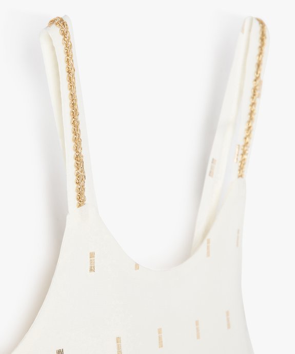 Robe de cérémonie à bretelles avec motifs pailletés fille vue2 - GEMO (ENFANT) - GEMO