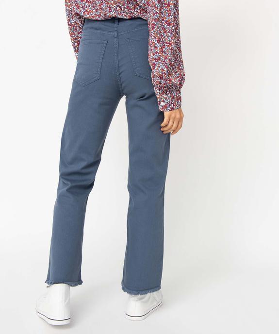 Jean femme large avec finitions franges longueur 7/8ème vue3 - GEMO(FEMME PAP) - GEMO