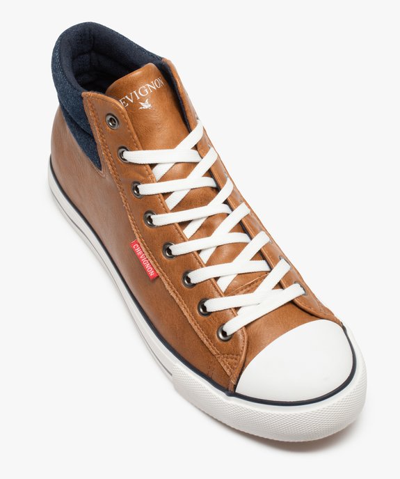 Baskets homme mid-cut unies à bout renforcé - Chevignon vue5 - CHEVIGNON - GEMO