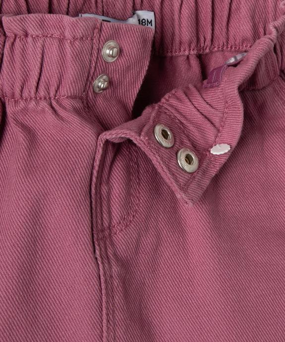 Jupe en jean bébé fille avec taille élastique vue2 - GEMO 4G BEBE - GEMO