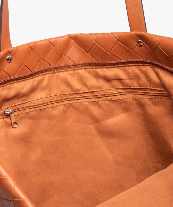 Sac femme aspect tressé  vue3 - GEMO (ACCESS) - GEMO
