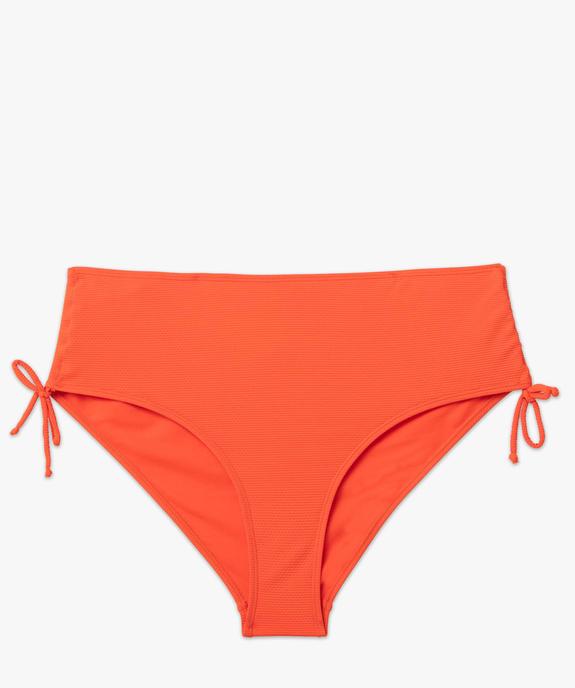Bas de maillot de bain femme grande taille en matière texturée vue4 - GEMO 4G FEMME - GEMO