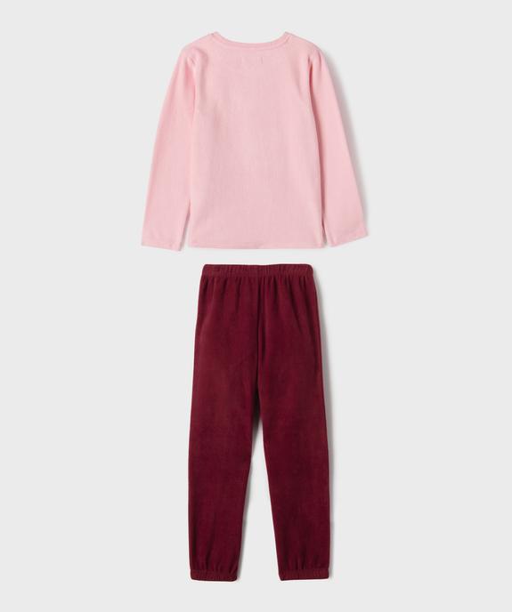 Pyjama en maille polaire avec motif chat fille vue3 - GEMO 4G FILLE - GEMO