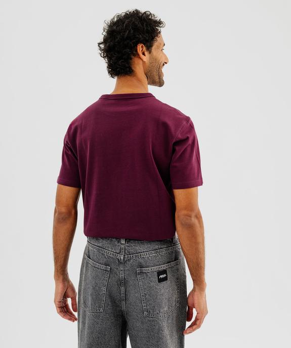 Tee-shirt manches courtes en coton uni homme vue3 - GEMO (HOMME) - GEMO