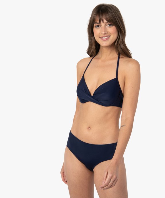 Haut de maillot de bain forme corbeille effet drapé vue3 - GEMO (PLAGE) - GEMO
