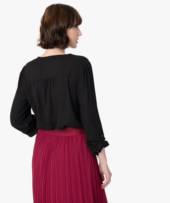 Blouse femme en voile avec manches retroussables vue3 - GEMO(FEMME PAP) - GEMO