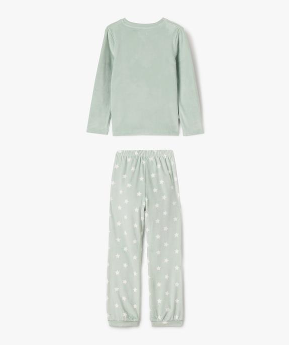 Pyjama en velours à motifs papillons et étoiles fille vue4 - GEMO (ENFANT) - GEMO