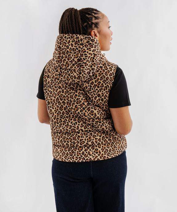 Doudoune sans manches à capuche réversible femme grande taille vue3 - GEMO 4G GT - GEMO