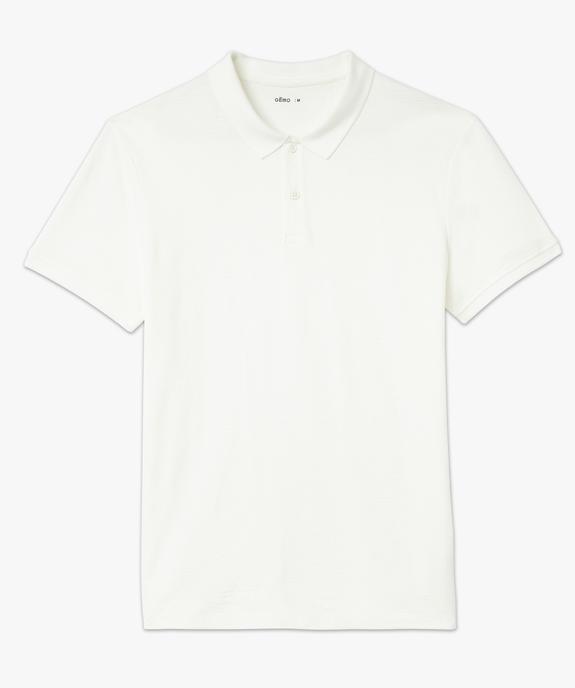 Polo manches courtes en maille texturée homme vue4 - GEMO (HOMME) - GEMO