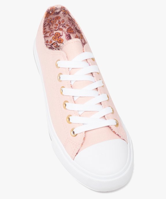 Baskets femme en toile unie et bout renforcé vue5 - GEMO 4G FEMME - GEMO