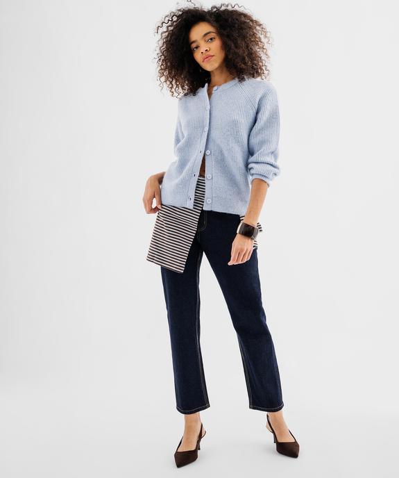 Gilet boutonné en maille femme vue5 - GEMO 4G FEMME - GEMO