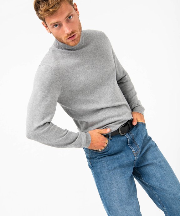 Pull à col roulé en maille fine homme vue1 - GEMO 4G HOMME - GEMO