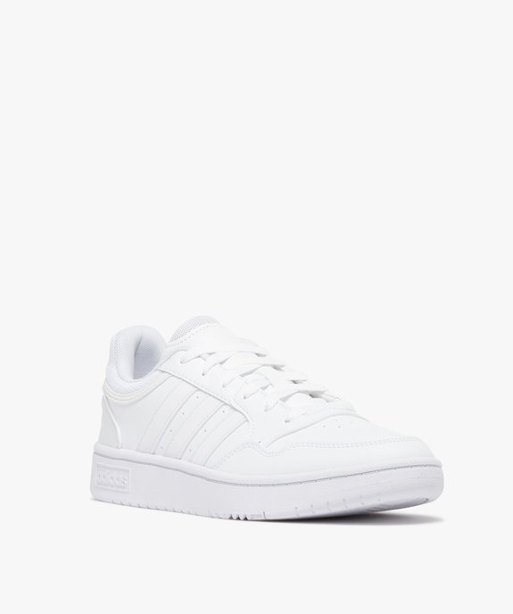 Baskets homme unies à lacets Hoops 3.0 - Adidas  vue2 - ADIDAS - GEMO