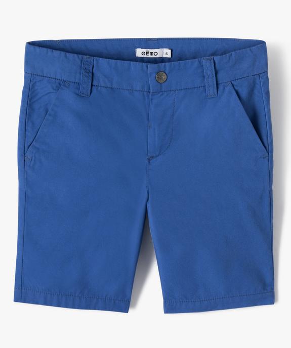 Bermuda garçon en toile de coton vue1 - GEMO (ENFANT) - GEMO