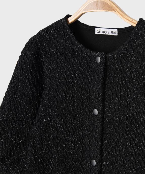 Gilet boutonné Noël bébé fille vue2 - GEMO(BEBE DEBT) - GEMO