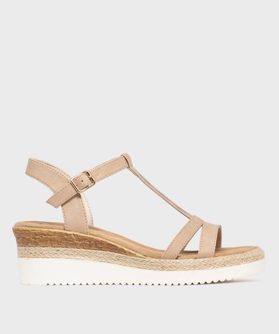 Sandales à talon compensé et bride pailletée femme vue1 - VALENTINA BALDA - GEMO