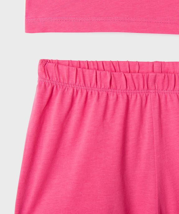Pyjashort en jersey de coton imprimé fille vue3 - GEMO (ENFANT) - GEMO