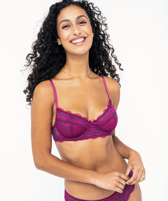 Soutien-gorge à armatures forme corbeille en dentelle vue1 - GEMO(HOMWR FEM) - GEMO