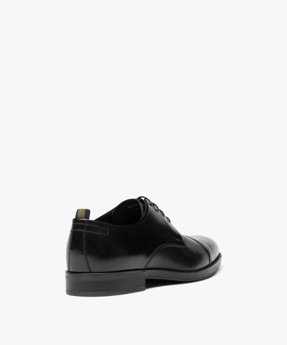 Derby dessus cuir à bout droit homme - Tanéo vue4 - TANEO - GEMO