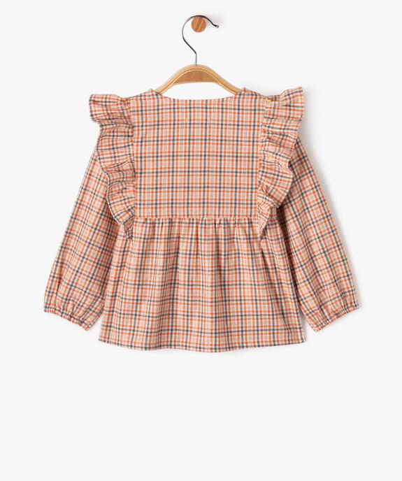 Blouse manches longues à carreaux bébé fille - LuluCastagnette vue3 - LULUCASTAGNETTE - GEMO