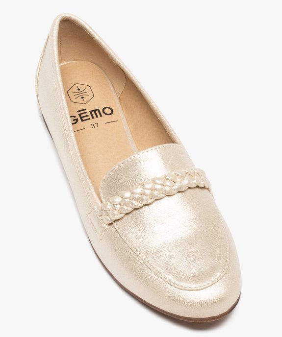 Mocassins femme unis à bride tressée vue5 - GEMO (CASUAL) - GEMO