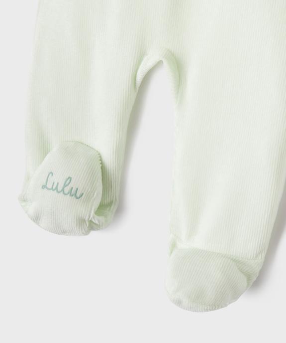 Pyjama 2 pièces en velours bébé fille - LuluCastagnette vue3 - LULUCASTAGNETTE - GEMO