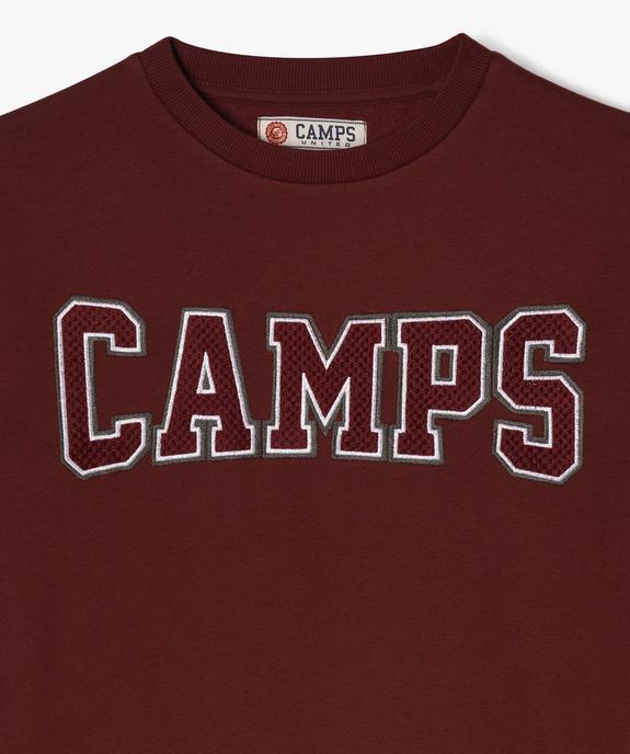 Sweat molletonné avec inscription brodée garçon - Camps United vue2 - CAMPS - GEMO