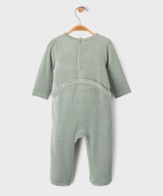 Pyjama en velours avec message sur le buste bébé vue3 - GEMO(BB COUCHE) - GEMO