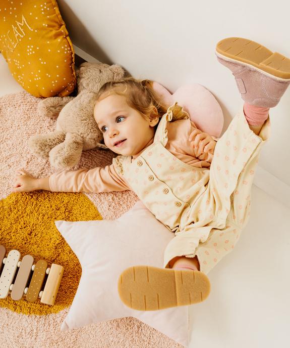 Ensemble 2 pièces salopette + tee-shirt manches longues bébé fille vue7 - GEMO(BEBE DEBT) - GEMO