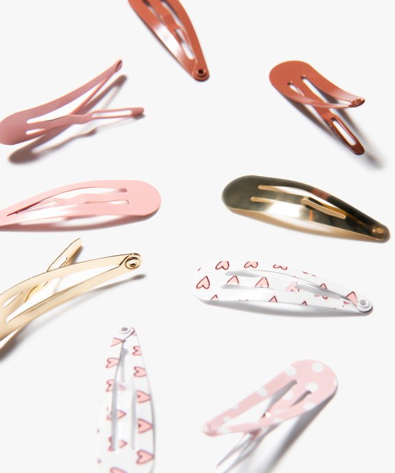 Pinces à cheveux fille forme clic-clac (lot de 10) vue2 - GEMO (ACCESS) - GEMO