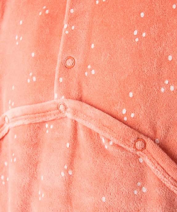 Pyjama bébé à pont-dos en velours à motifs ours vue4 - GEMO(BB COUCHE) - GEMO