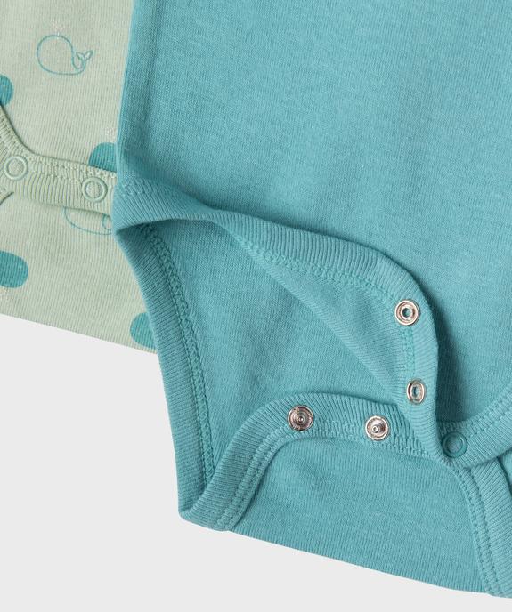 Body sans manches motifs baleines bébé garçon (lot de 3) vue3 - GEMO 4G BEBE - GEMO