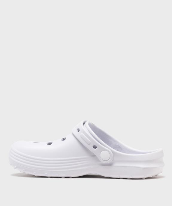Sabots souples perforés unis femme vue3 - GEMO (PLAGE) - GEMO
